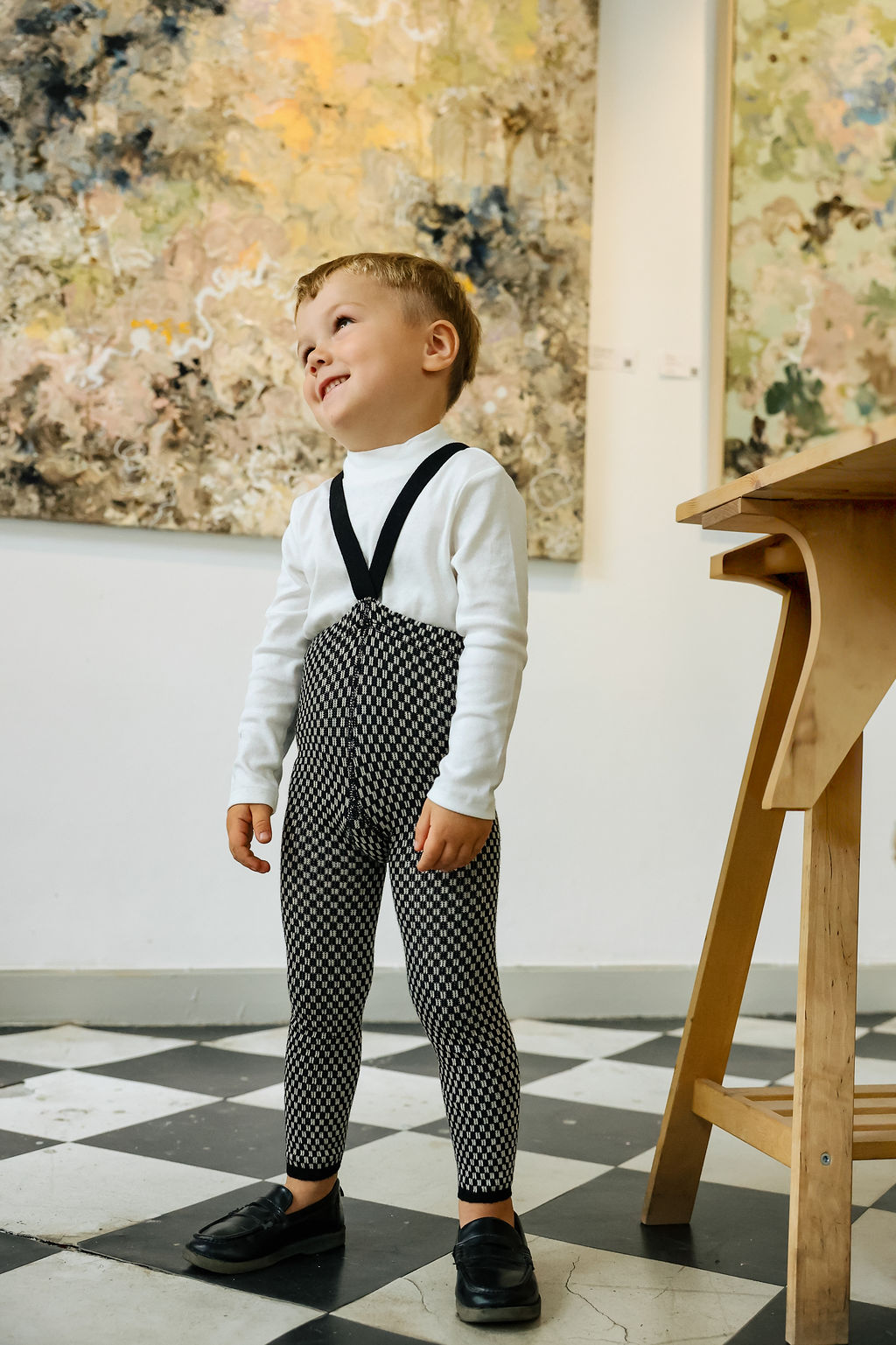 Footless Special Black x White Checked