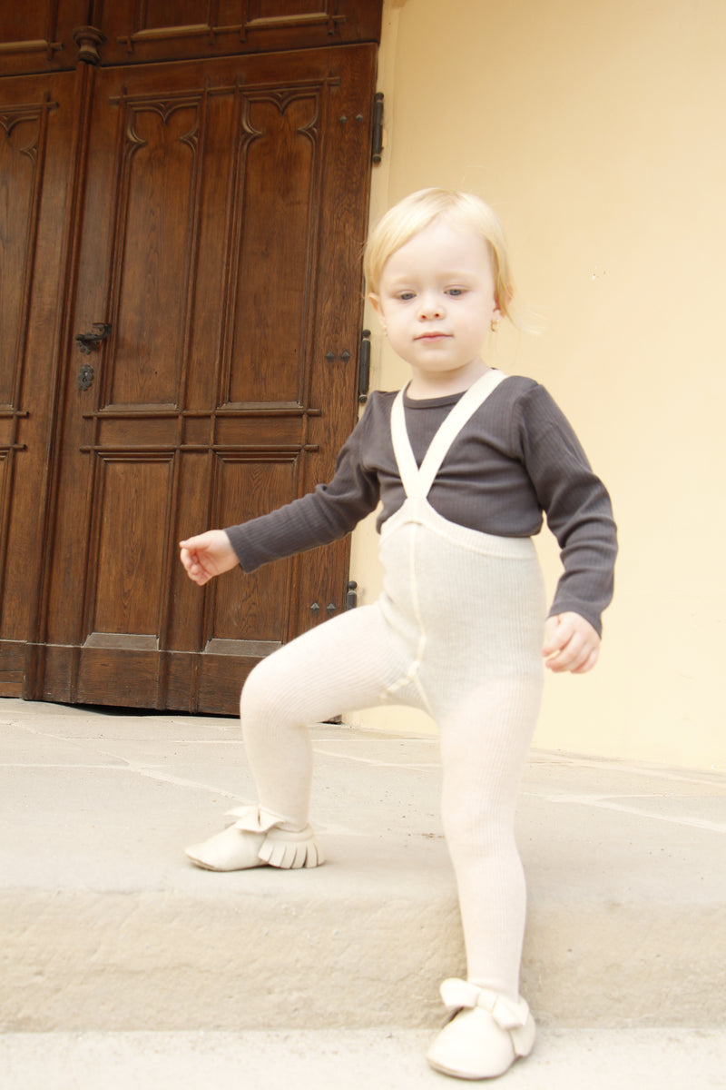 Silly Silas tights without feet wool cream 6-12 m – PSiloveyou