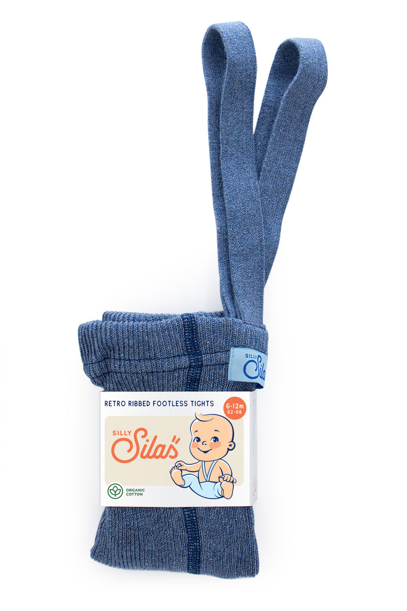 Silly Silas USA Granny Teddy Footless Tights - Steel Blue – The Little Kiwi  Co