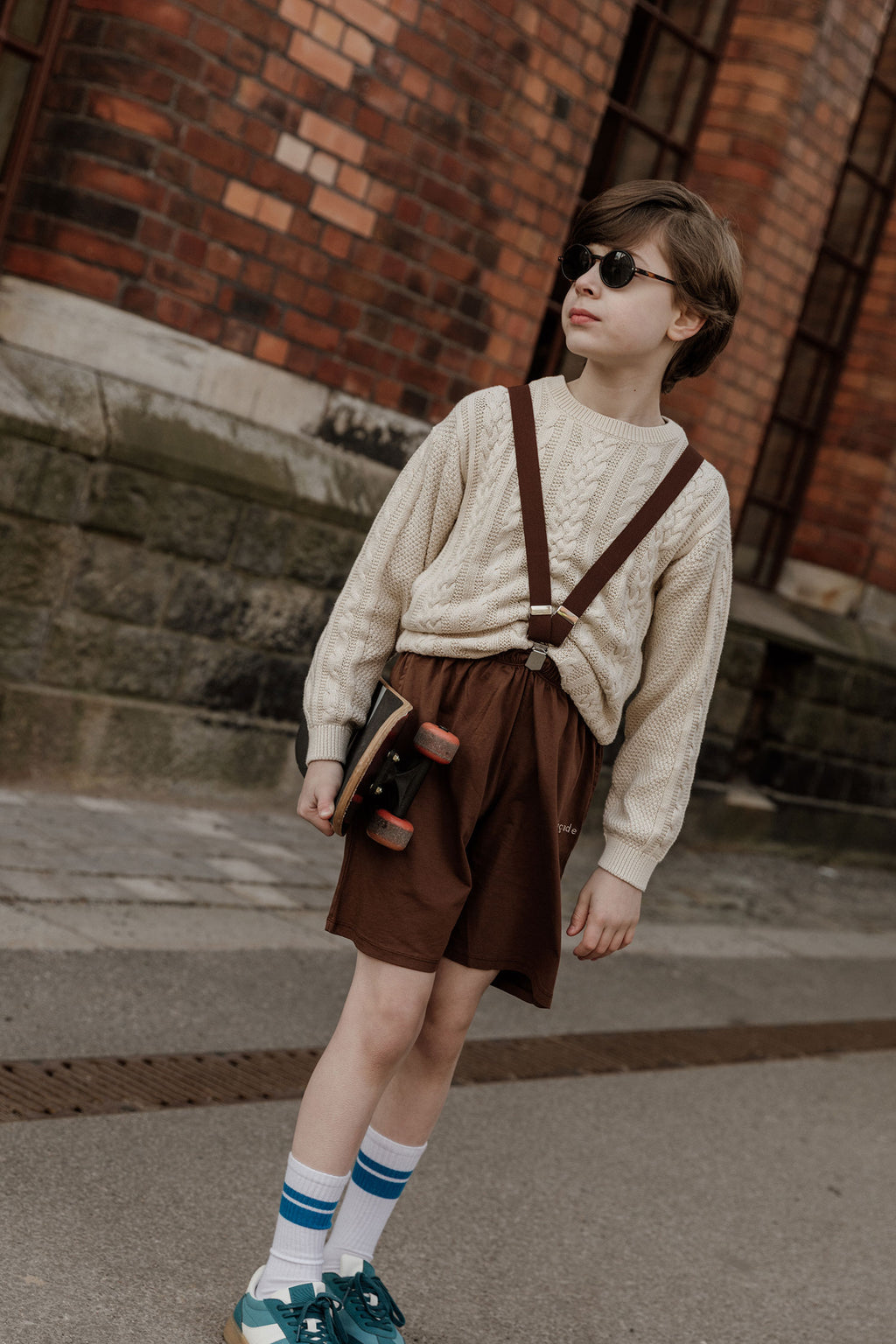 Retro V Braces Chocolate Brown