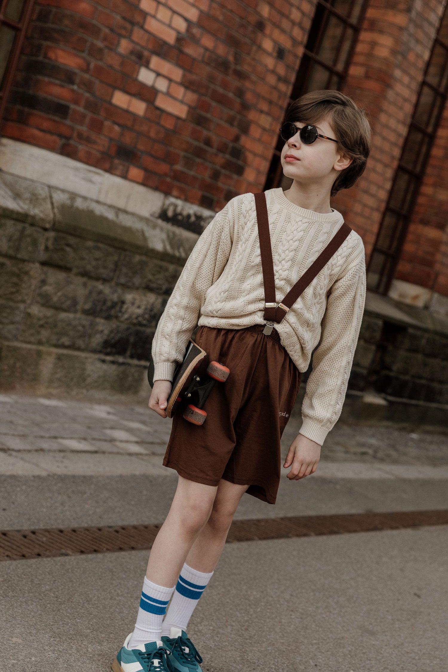 Retro V Braces Chocolate Brown