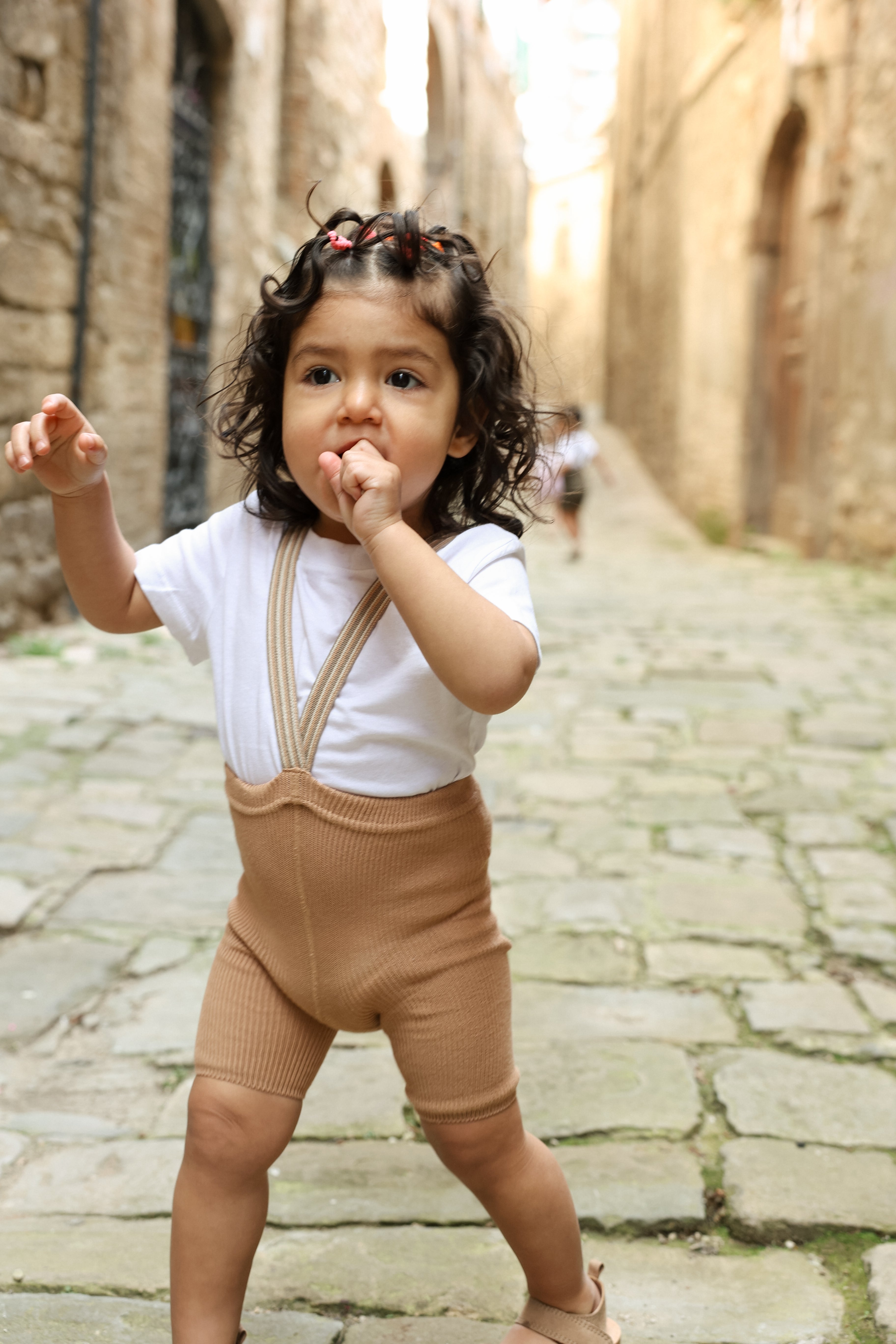 Shorty Light Brown Striped