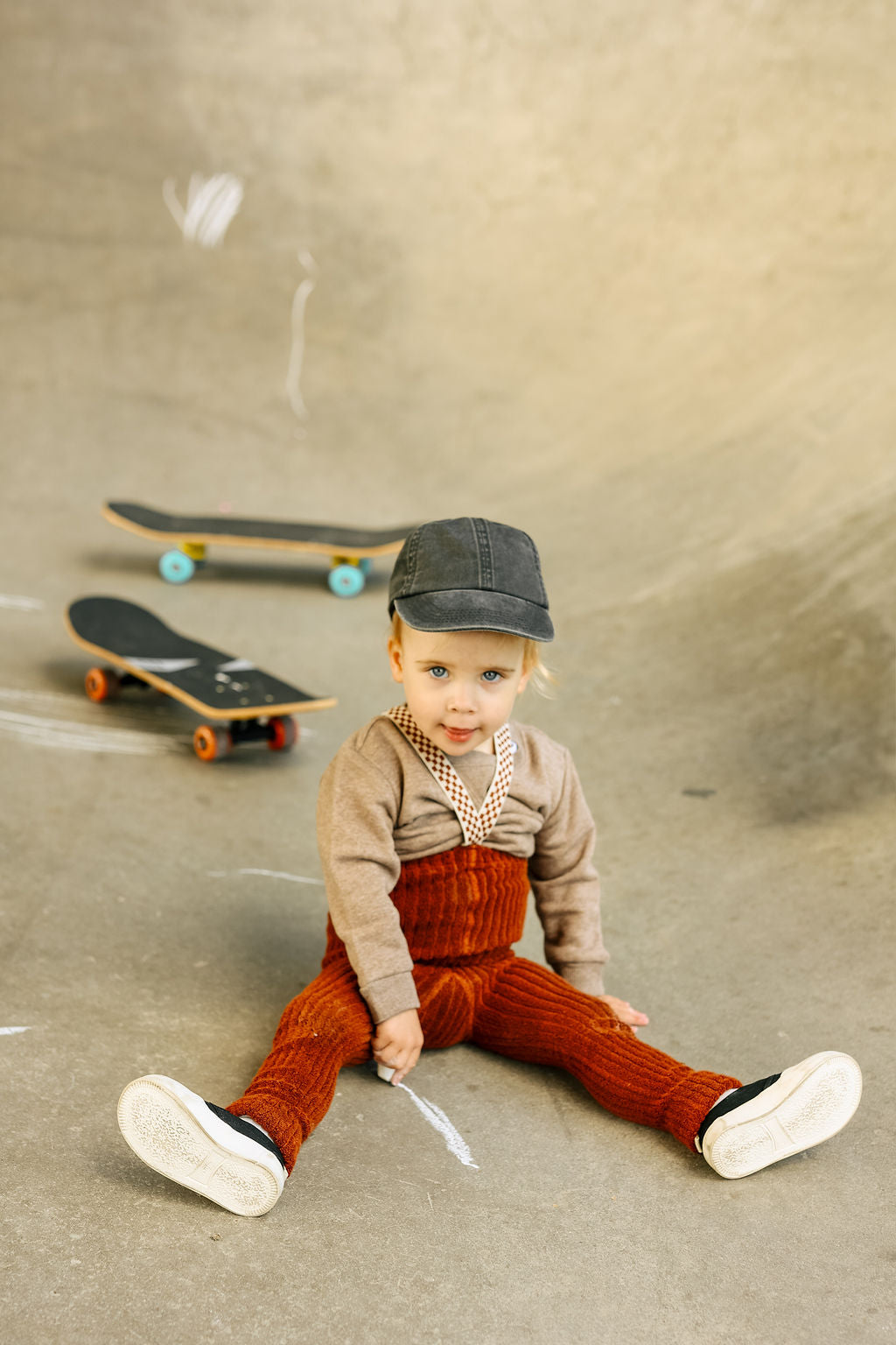 Granny Teddy Cinnamon Checked Footless