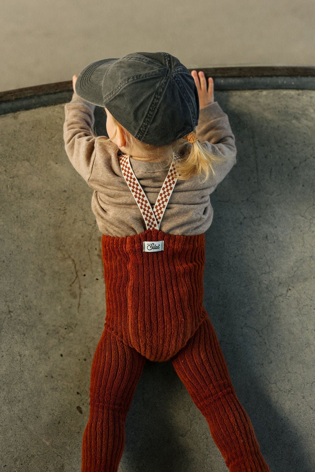 Granny Teddy Cinnamon Checked Footless