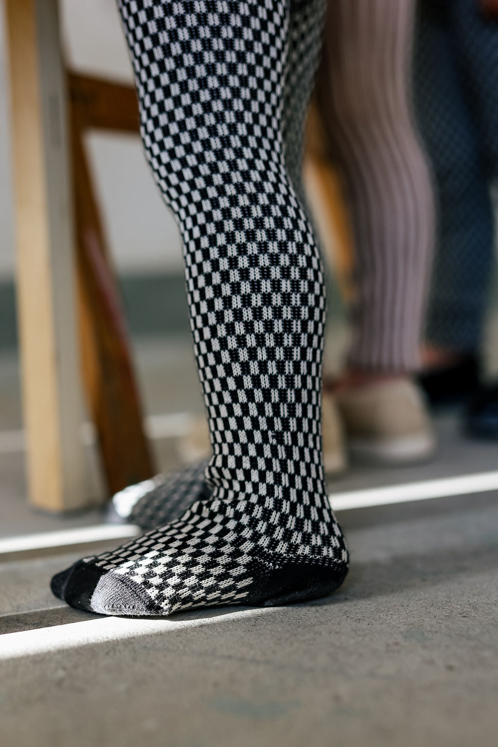 Footed Special Black x White Checked