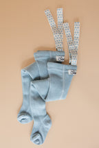 Footed Misty Blue Patterned