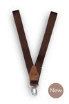 Retro V Braces Chocolate Brown