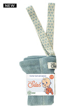 Footed Misty Blue Patterned
