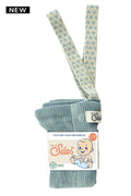 Footless Misty Blue Patterned