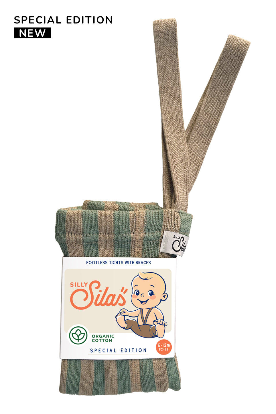 Footless Special Matcha x Peanut Striped