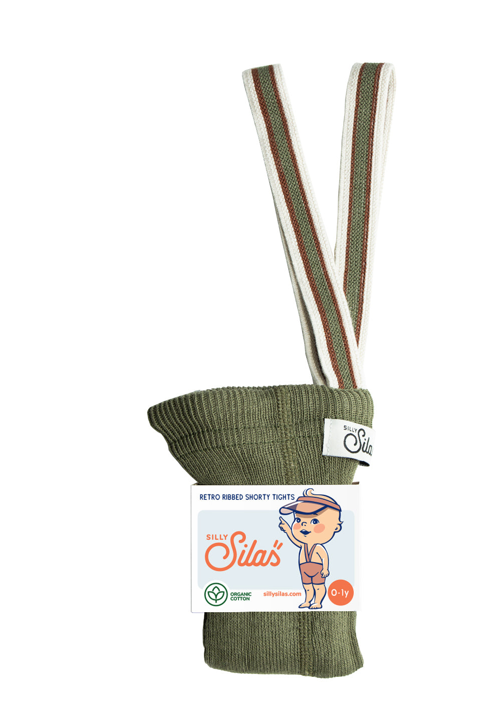 ほに　Silly Silas フットレス　1-2y Footless tights with braces I Oyster Grey Striped – Silly Silas