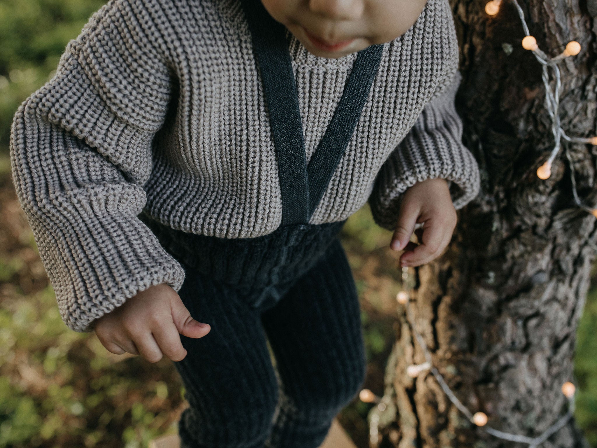 Granny Teddy Dark Grey Blend Footless