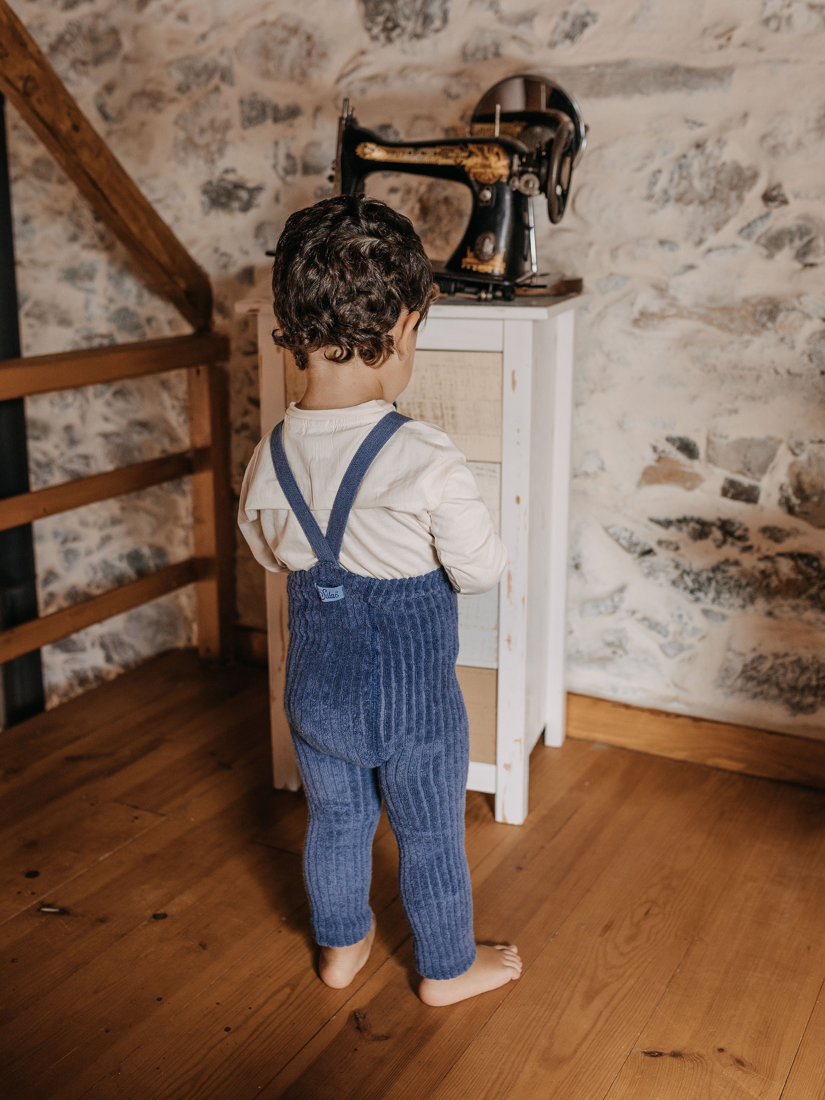 Granny Teddy Steel Blue Blend Footless