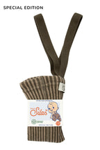 Footed Special Seaweed Brown x Peanut Striped