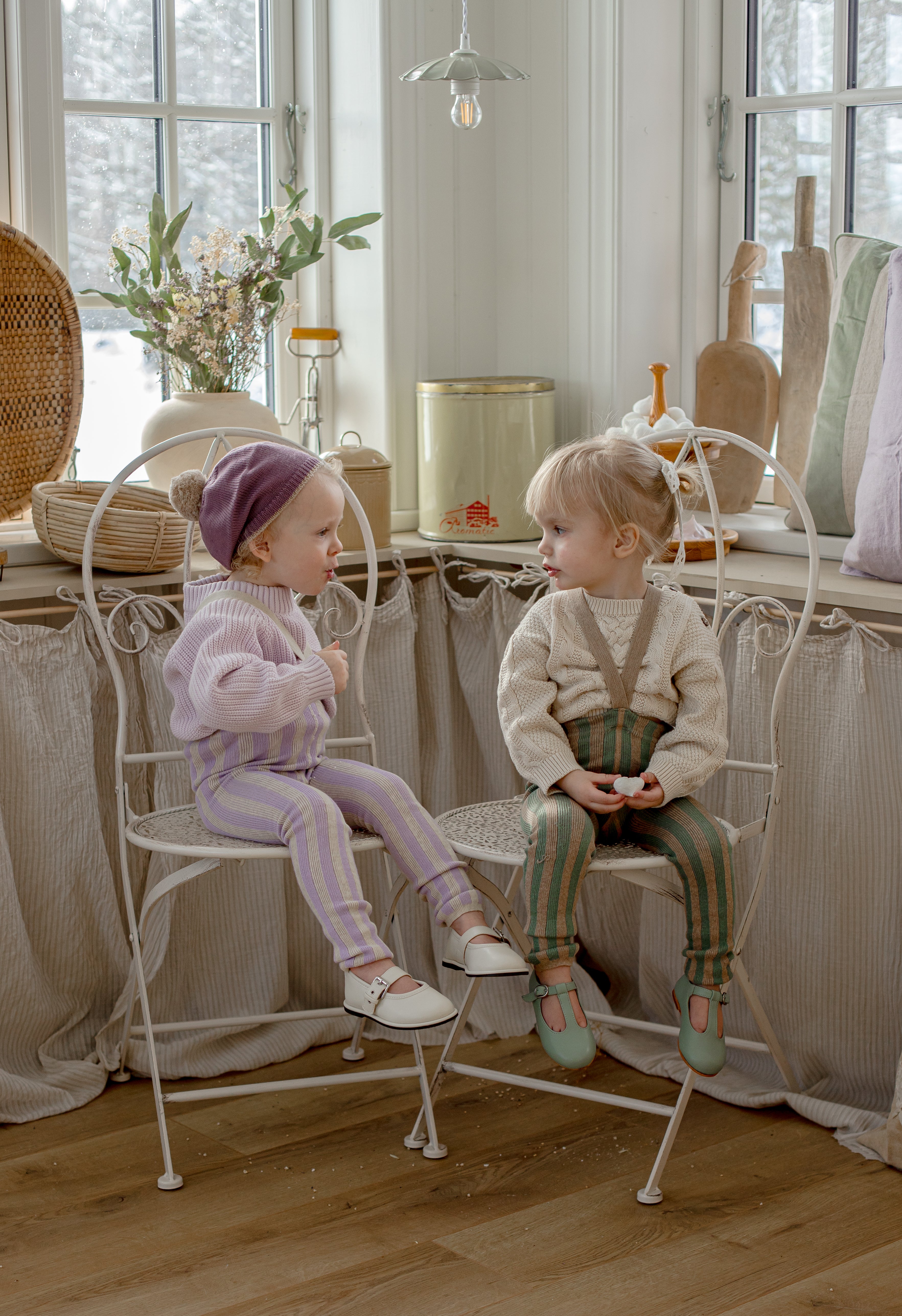 Footless Special Matcha x Peanut Striped