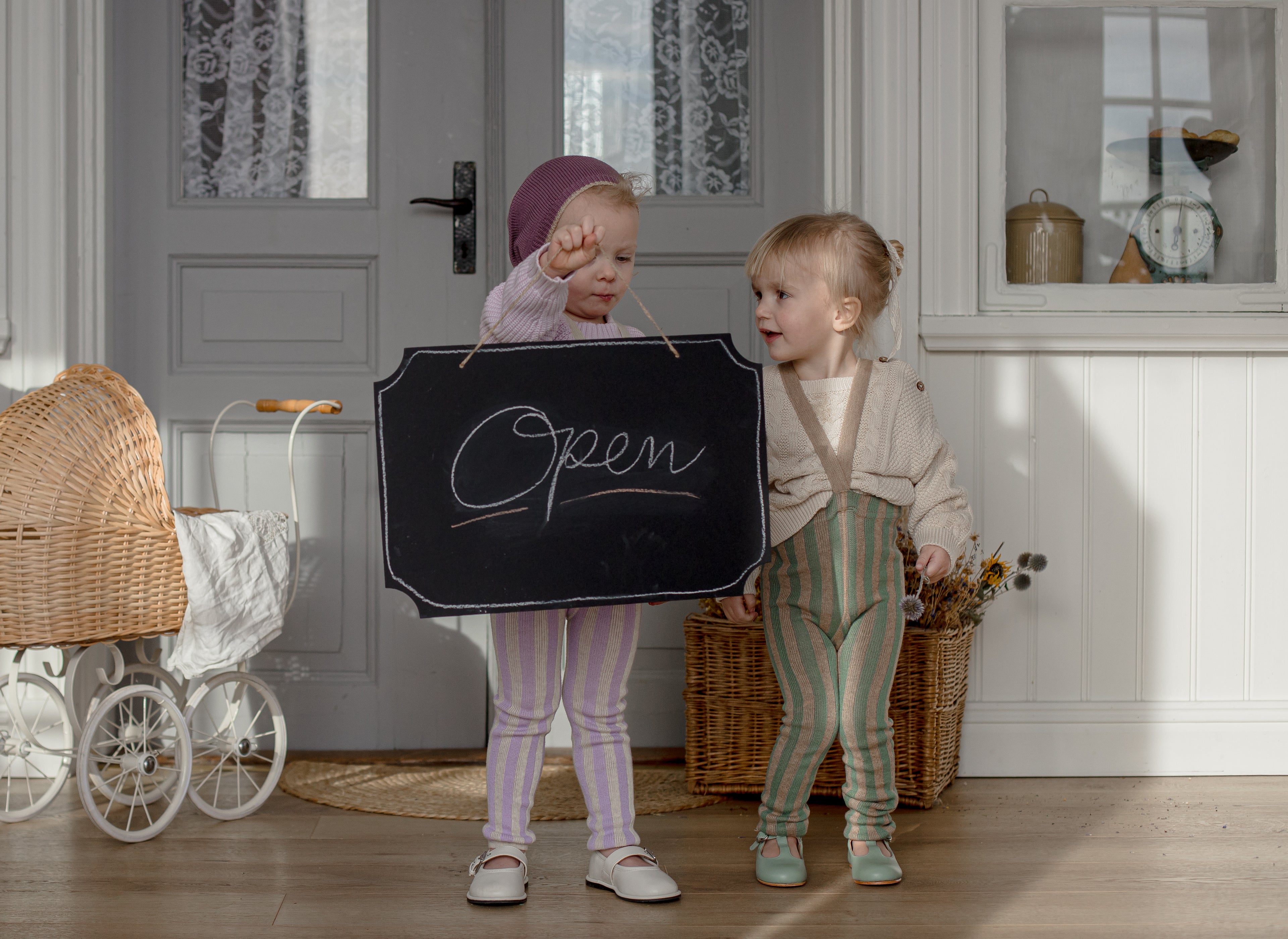 Footless Special Matcha x Peanut Striped