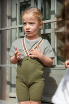 Shorty Olive Striped