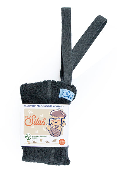 Footless Teddy Warmy tights with braces I Cinnamon – Silly Silas